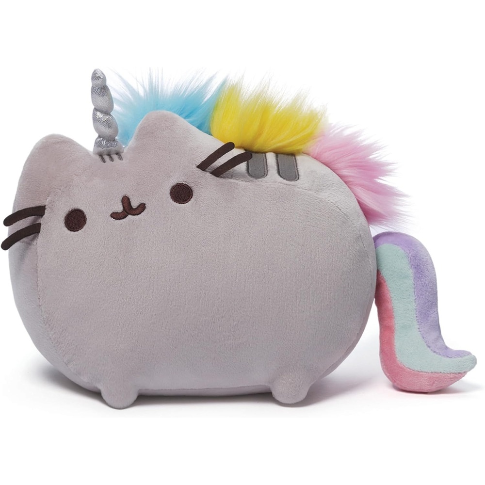 GUND Pusheen Pusheenicorn, Premium Plush Unicorn Cat Stuffed Animal, Rainbow, 13″