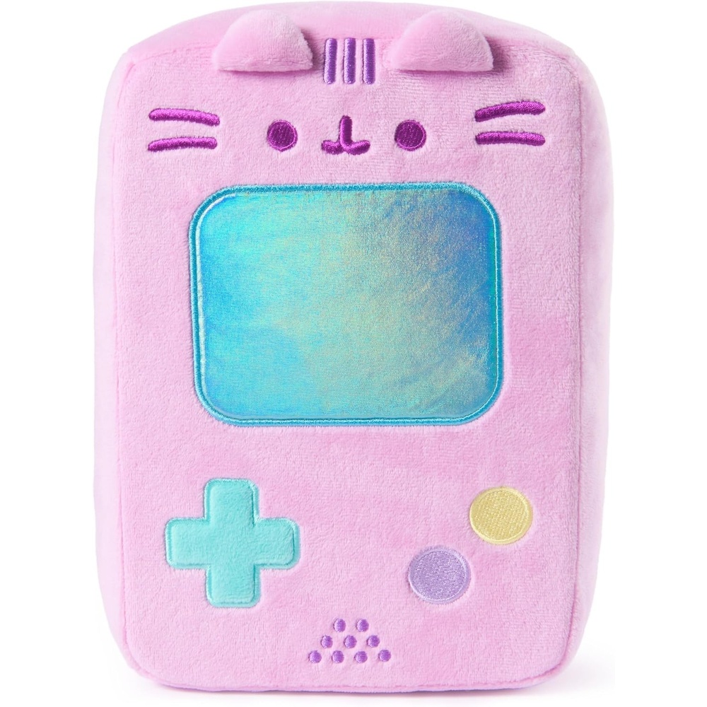 GUND Pusheen Gaming Handheld Console Plush, Squishy Toy, Collectible Plush Toy, Gaming Décor, Stuffed Animal for Ages 8 and Up, Purple, 9.5