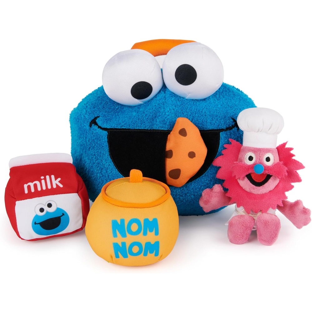 GUND Sesame Street Furry Friends Forever Soft Book, Premium Plush Sensory Toy for Ages 1 and Up, Blue, 6(Multi Color)