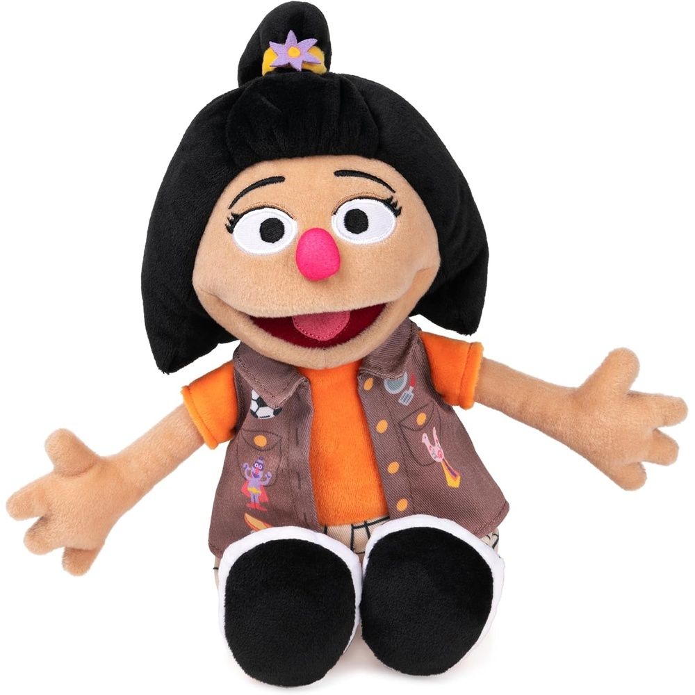 GUND Sesame Street Official Gabrielle Plush, Premium Plush Doll for Ages 1 & Up, 13(Orange Tshirt Ji-young)