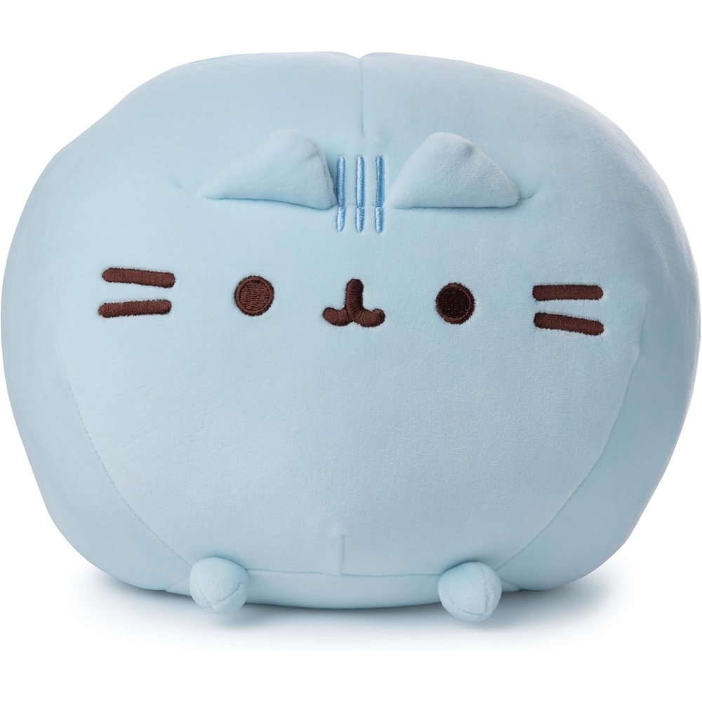 GUND Pusheen Rainbow Round Pusheen Squisheen Plush, Squishy Stuffed Animal for Ages 8 and Up, Rainbow, 11(Blue)