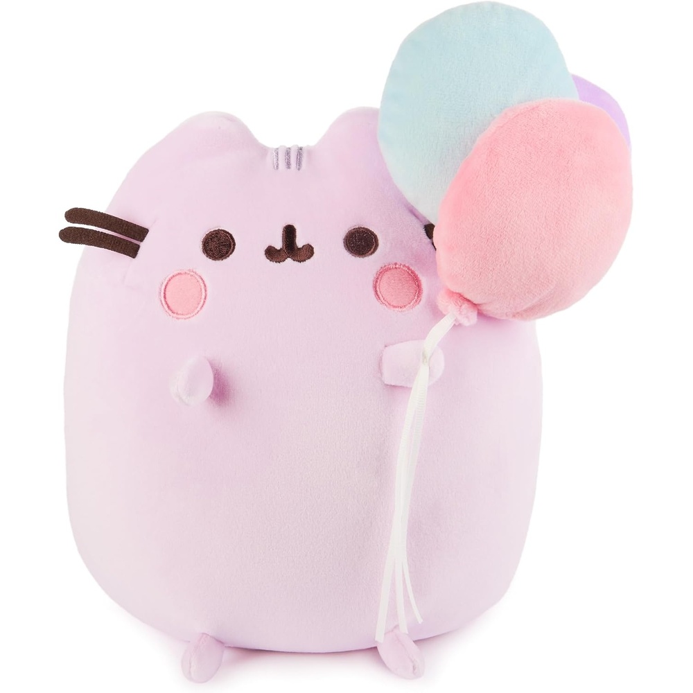 GUND Pusheen 15th Anniversary Squisheen Plush, Squishy Toy, Collectible Plush, Cat Stuffed Animal for Ages 8 and Up, Pink, 9.5