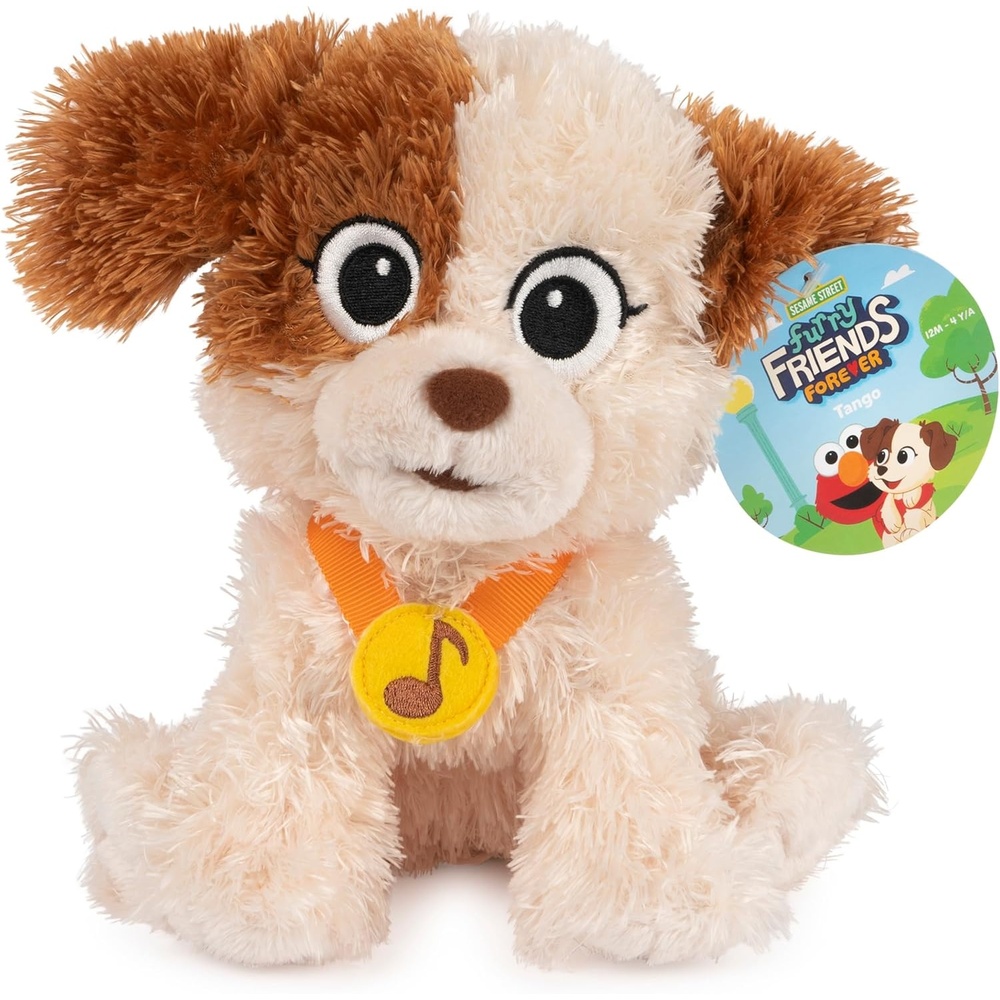 GUND Sesame Street Furry Friends Forever Soft Book, Premium Plush Sensory Toy for Ages 1 and Up, Blue, 6(Furry Friends Forever Tango)