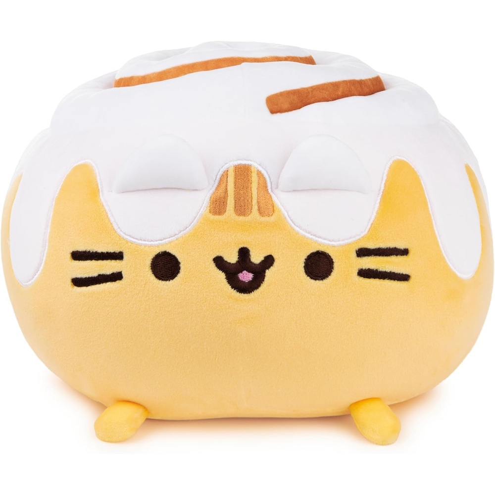 GUND Pusheen Catfé Cinnamon Roll Pusheen Plush Squisheen Cat Stuffed Animal, 12