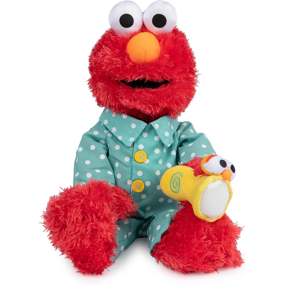 GUND Sesame Street Official Bedtime Elmo Muppet Plush, Premium Glow-in-the-Dark Plush Toy for Ages 1 & Up, Red, 12(Bedtime Elmo)