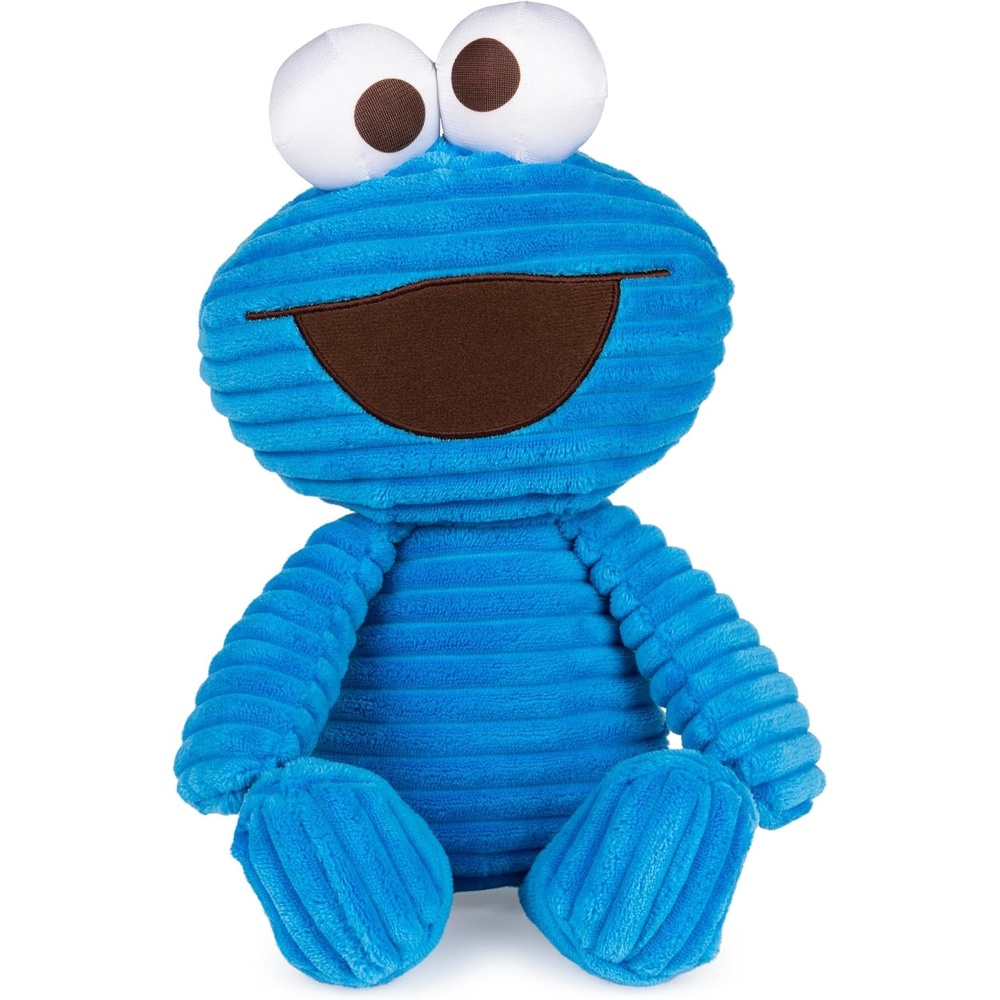 GUND Sesame Street Official Cuddly Corduroy Cookie Monster Muppet Plush, Premium Plush Toy for Ages 1 & Up, Blue, 10.5