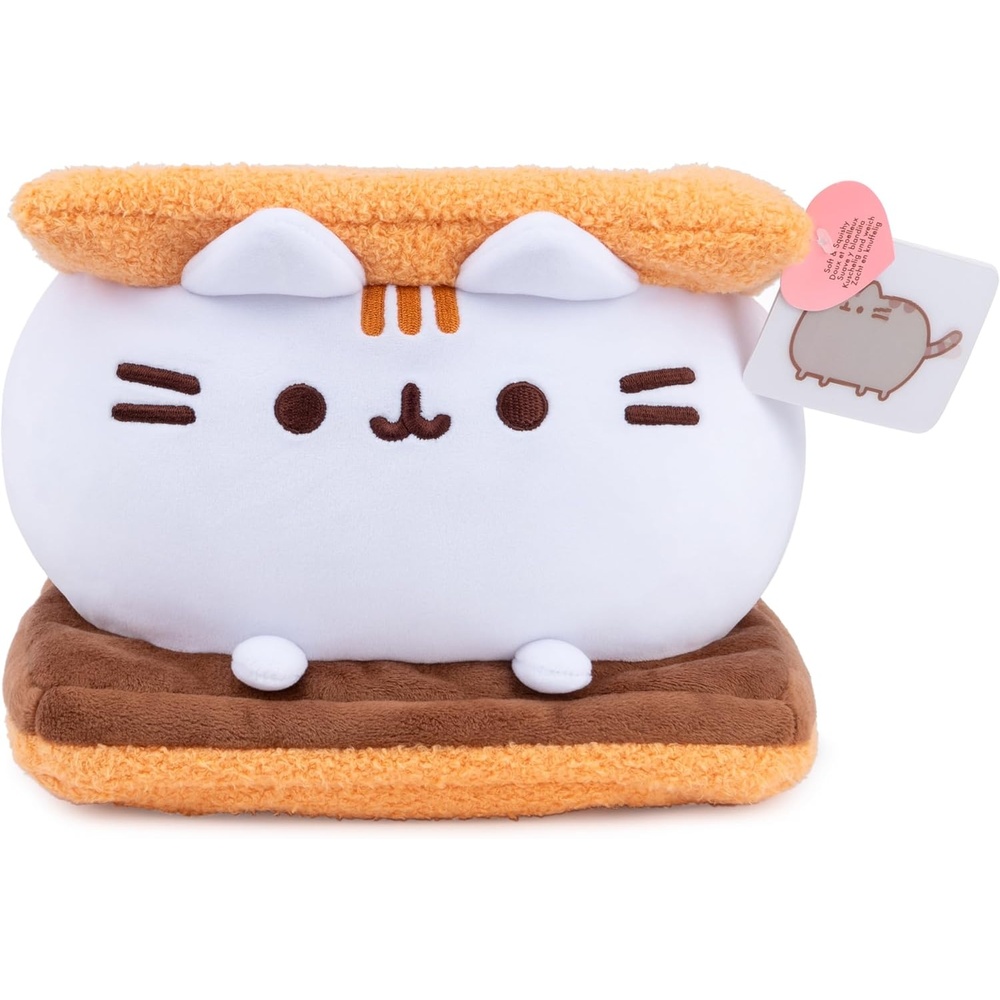 GUND Pusheen S’mores Squisheen Plush, Stuffed Animal for Ages 8 and Up, Brown/White, 12(Mores Squisheen Plush)