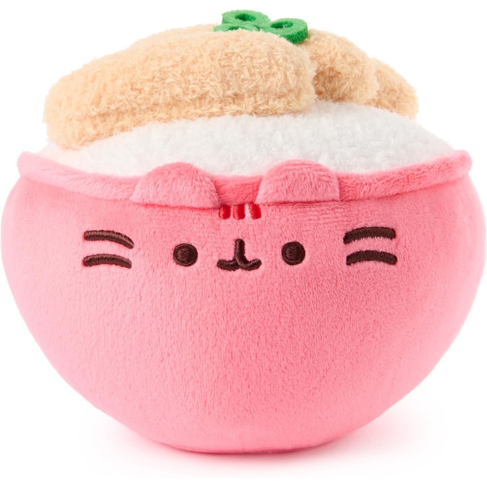GUND Pusheen Bento Katsu Rice Bowl Plush, Squishy Toy, Collectible Plush Toy, Food Plushies, Stuffed Animal for Ages 8 and Up, Pink, 6