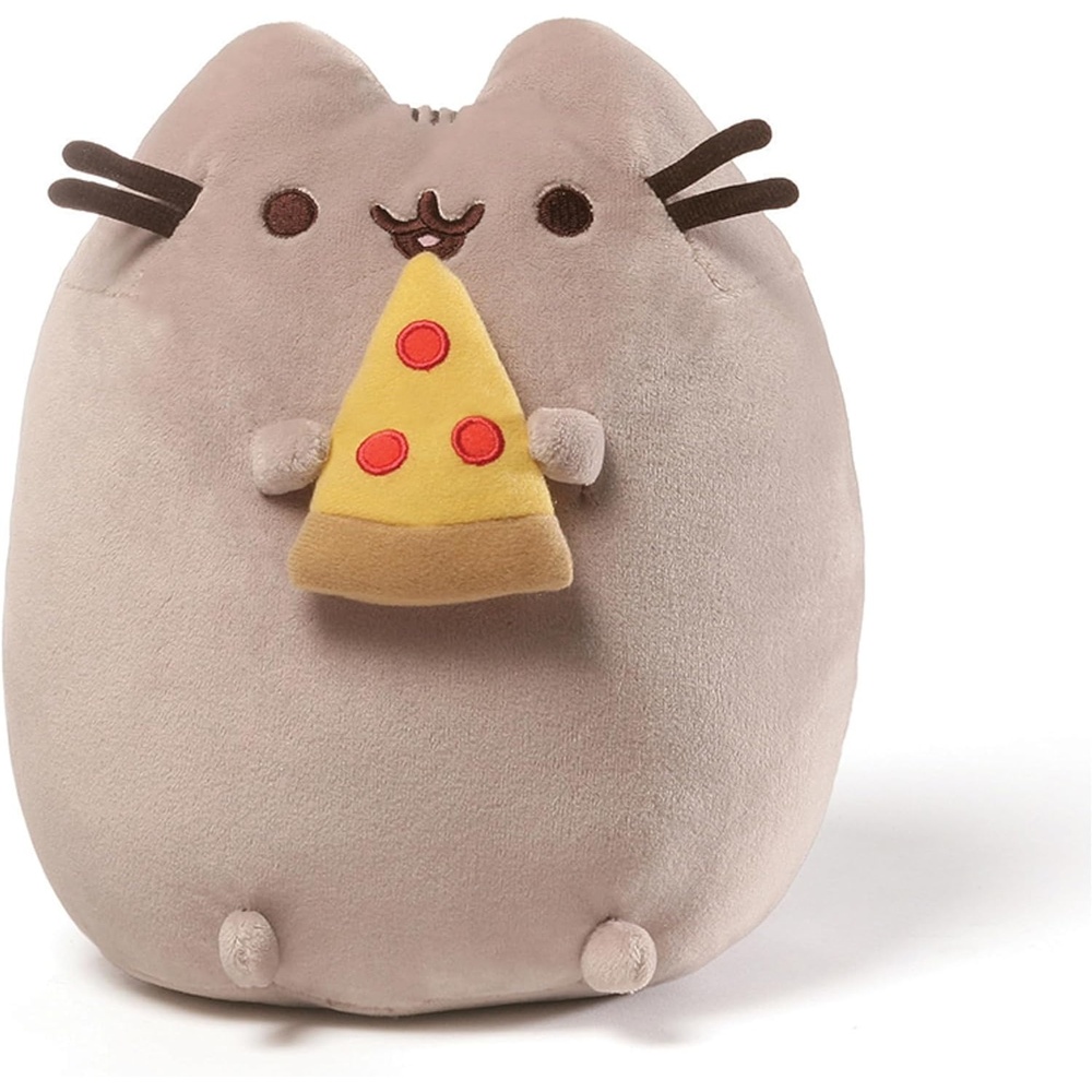 GUND Pusheen Snackable Pizza Plush, Stuffed Animal for Ages 8 and Up, 9.5, Gray