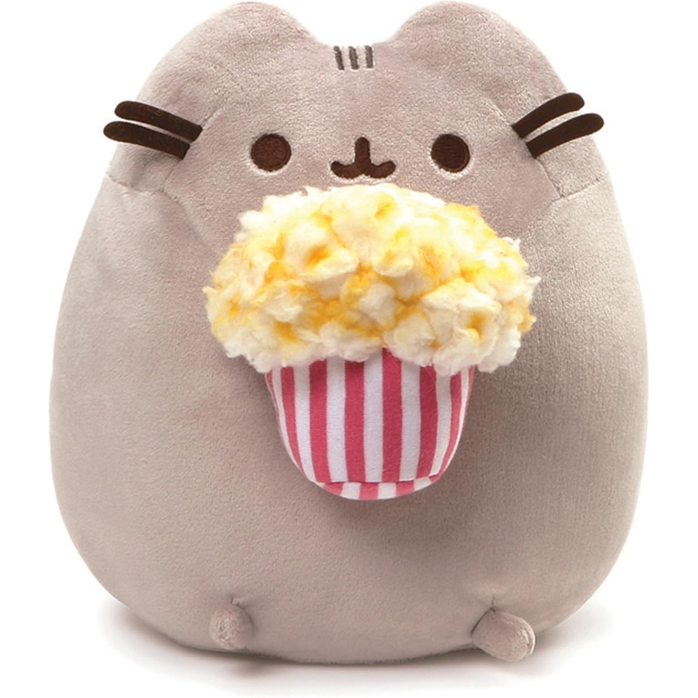 GUND Pusheen Popcorn Snackable 9.5-Inch Plush Toy for Ages 8+ | Inspires Fun Food-Themed Roleplay and Creative Storytelling; Comforting Collectible Gift for Teens and Pop Culture Fans