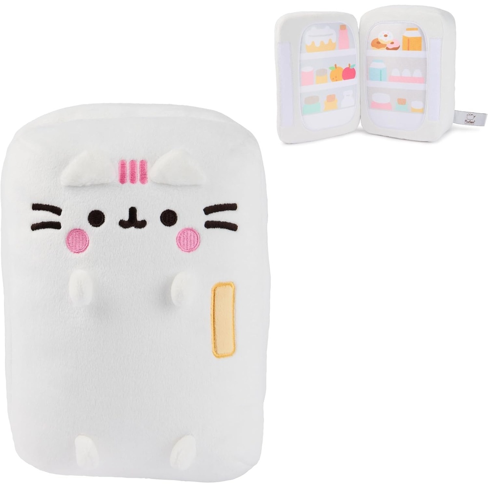 GUND Pusheen’s Kitchen: Refrigerator Plush, Toy Fridge Stuffed Animal for Ages 8 and Up, White, 9.5