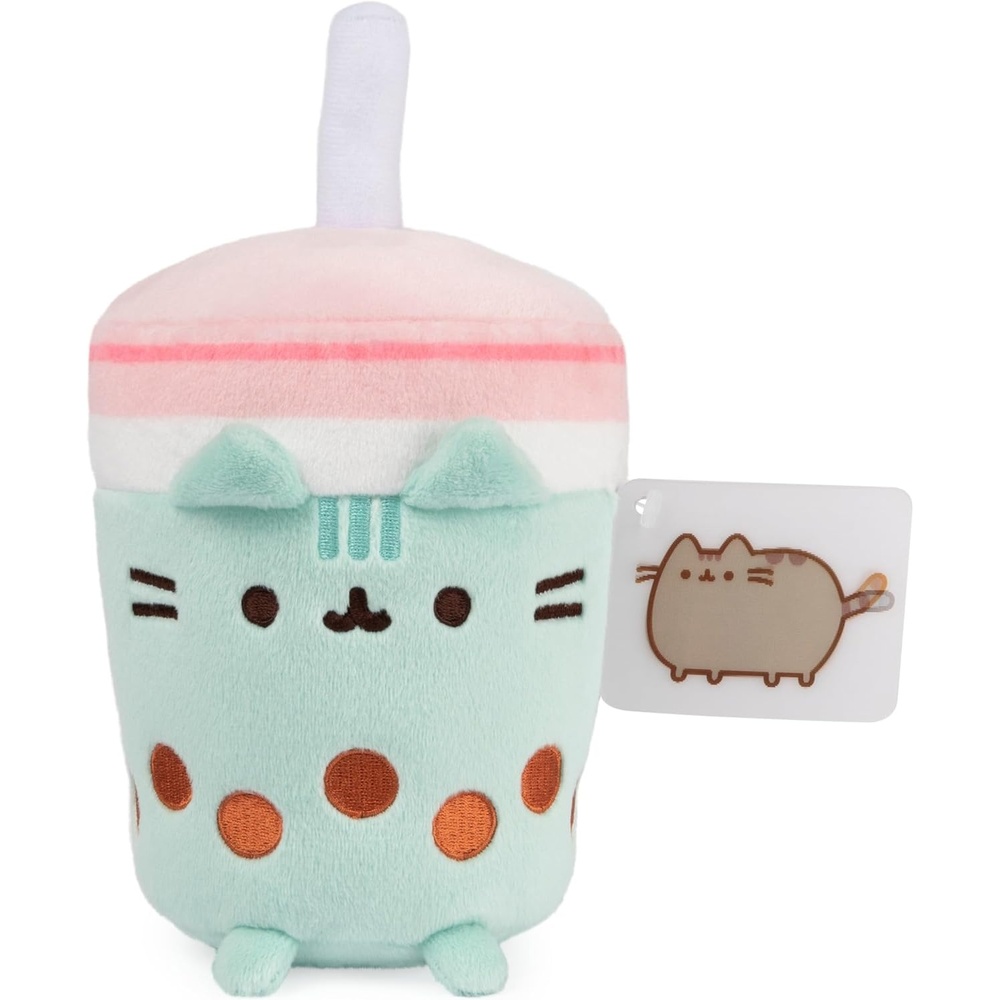 GUND Pusheen Strawberry Milk Plush Cat Stuffed Animal for Ages 8 and Up, Pink/White, 6(Boba Tea Cup)