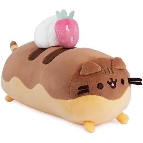 GUND Pusheen Éclair Squisheen Plush, Stuffed Animal for Ages 8 and Up, Brown/Yellow, 11(Éclair (8 Count) Brown/Yellow)