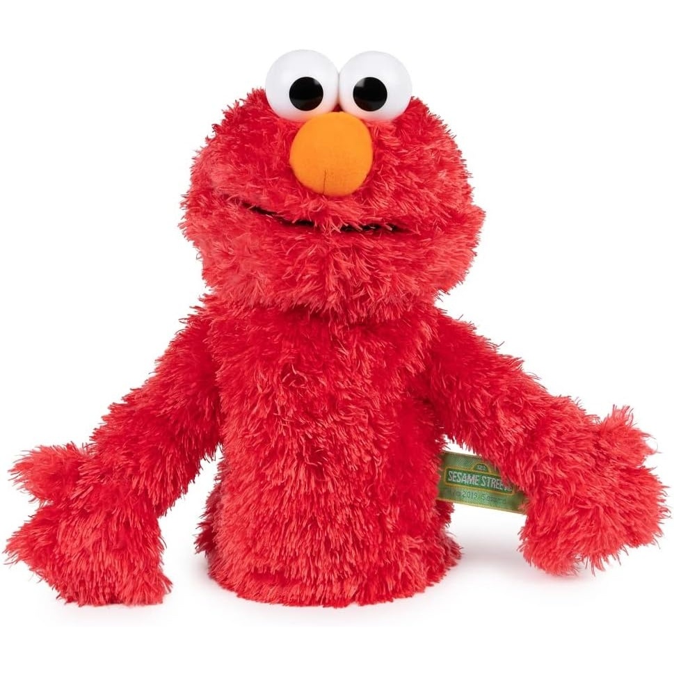 GUND Sesame Street Official Elmo Muppet Plush Hand Puppet, Premium Plush Toy for Ages 1 & Up, Red, 11(Elmo Hand Puppet)