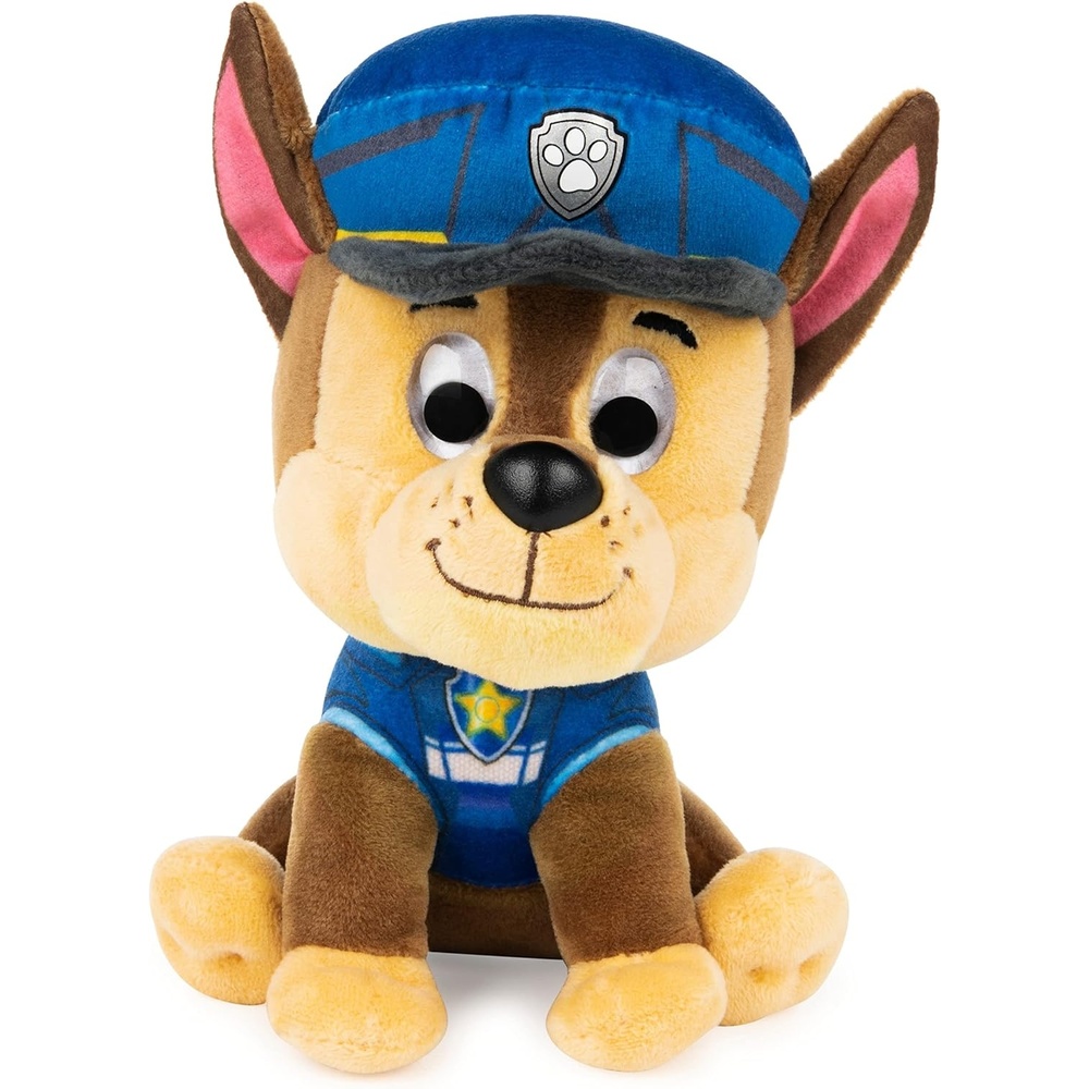 GUND PAW Patrol: The Movie Chase Plush Toy, Premium Stuffed Animal for Ages 1 and Up, 6(Chase)