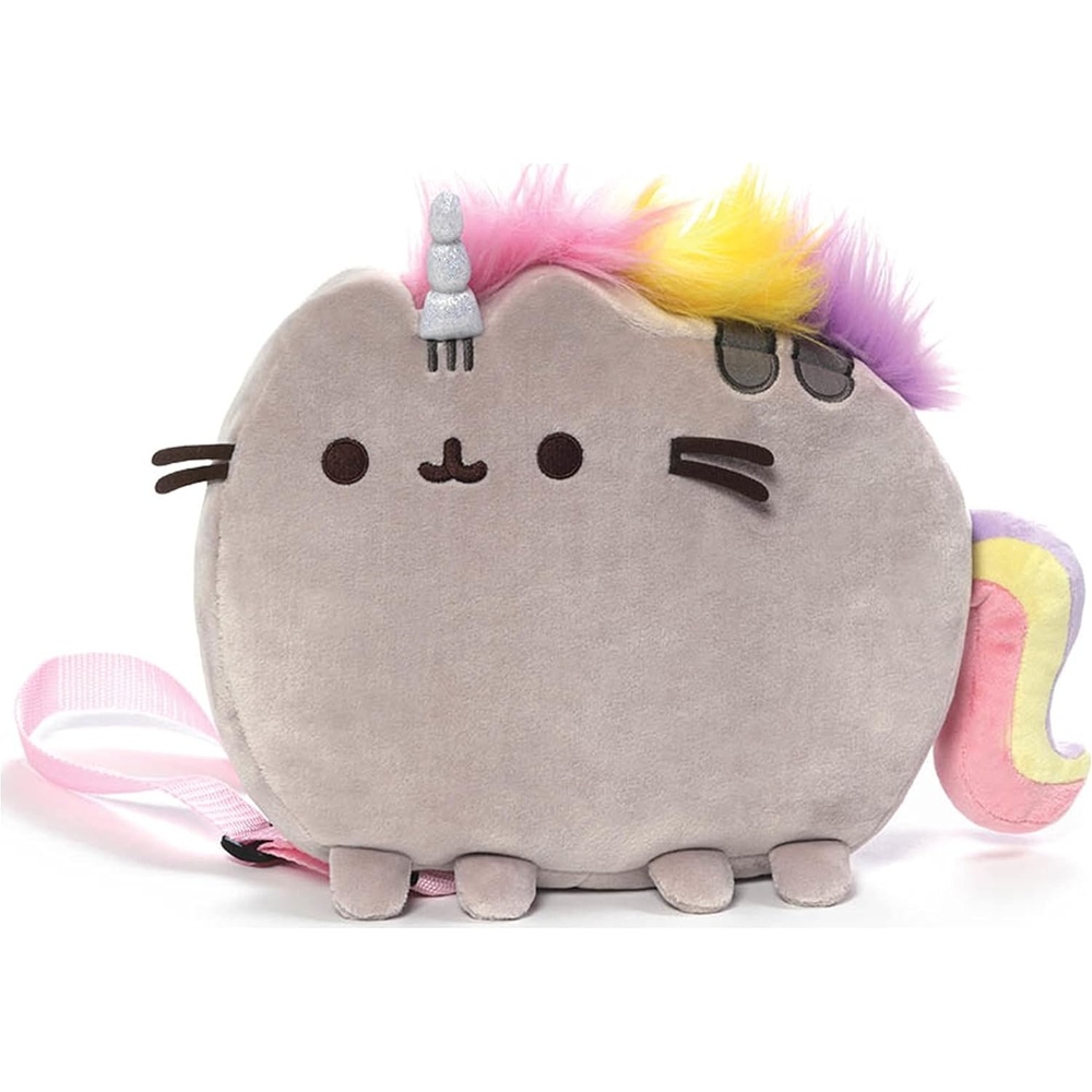 GUND Pusheen Pusheenicorn Plush Stuffed Animal Unicorn Cat Backpack, 13″(Multicolor Pusheenicorn Backpack 13″)