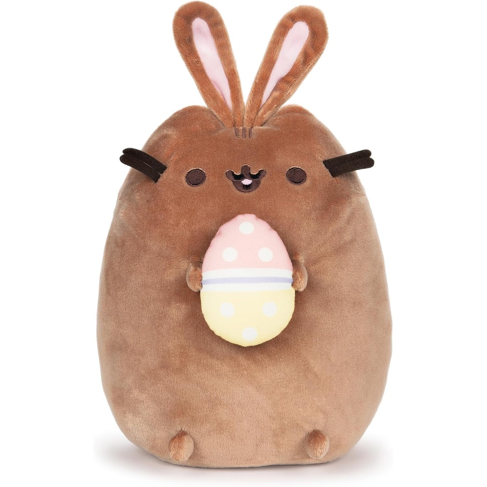 GUND Pusheen Chocolate Easter Bunny Stuffed Animal, Plush Cat, Easter Decorations, 9.5″