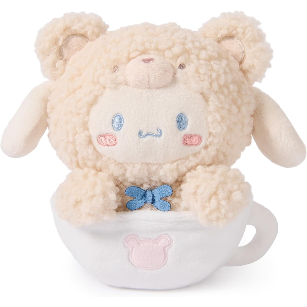GUND Sanrio Official Hello Kitty and Friends Cinnamoroll Café Latte Teddy Bear Plush, Collectible Plush Toy, Stuffed Animal for Ages 1 and Up, 6