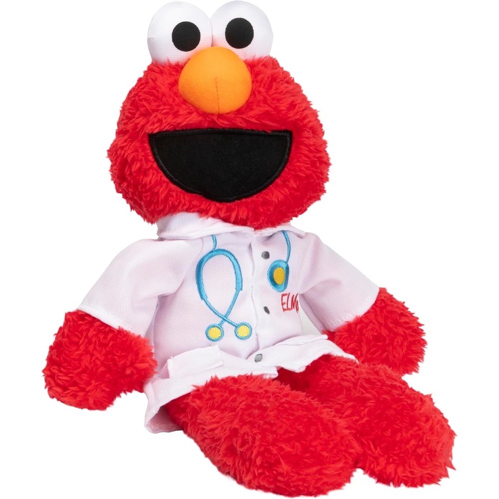 GUND Sesame Street Official Construction Worker Cookie Monster Muppet Plush, Premium Plush Toy for Ages 1 & Up, Blue/Orange, 13(Doctor Elmo)