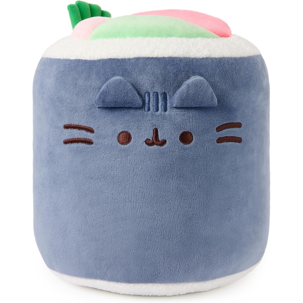 GUND Pusheen Bento Sushi Roll Plush, Squishy Toy, Collectible Plush Toy, Food Plushies, Stuffed Animal for Ages 8 and Up, Blue, 11
