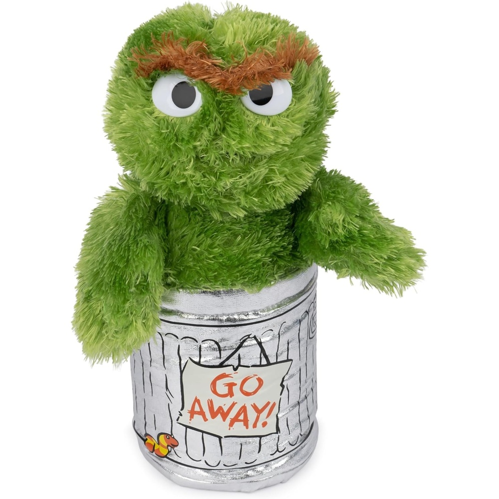 GUND Sesame Street Official Oscar the Grouch Muppet Plush, Premium Plush Toy for Ages 1 & Up, Green/Silver, 10(Green)