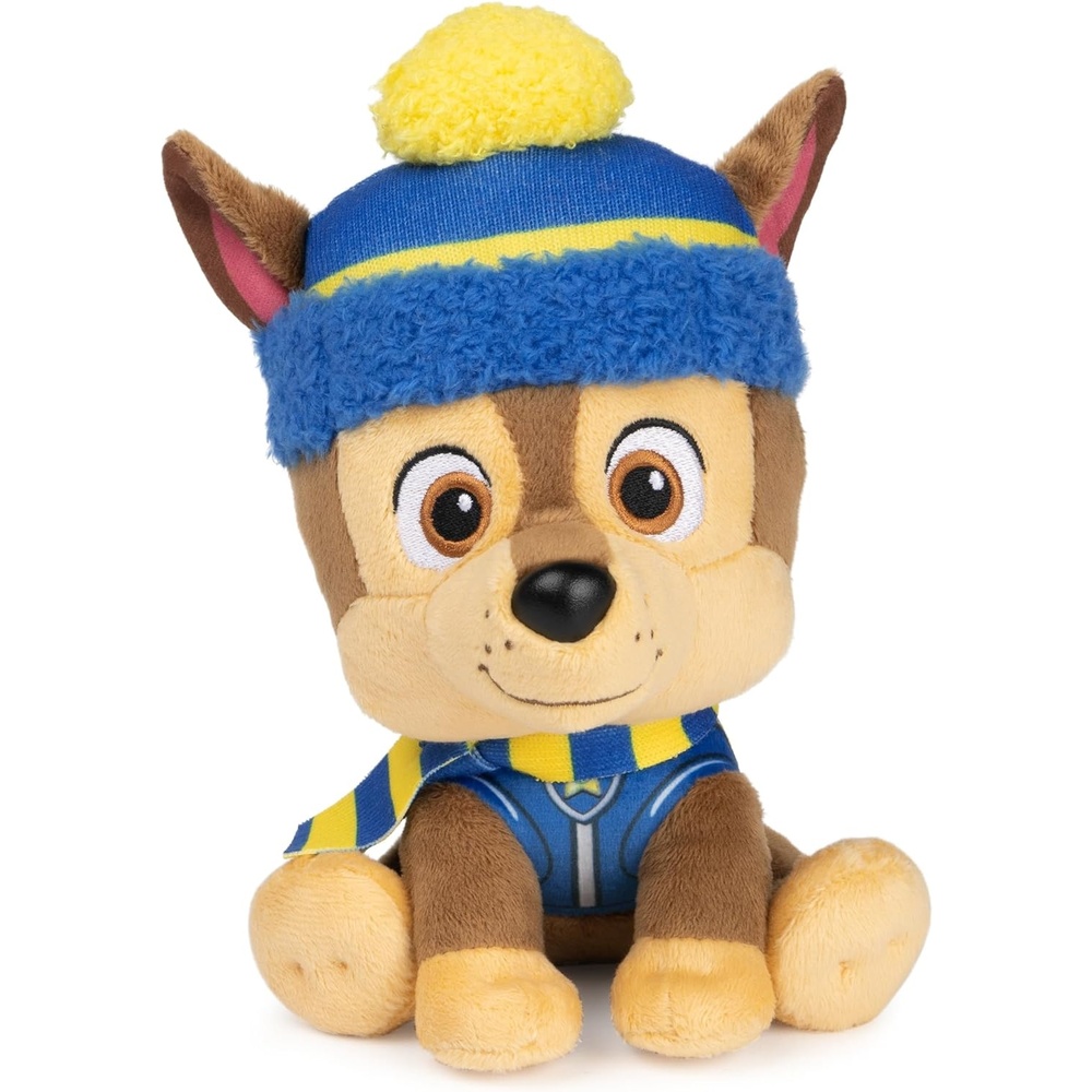 GUND PAW Patrol Holiday Winter Chase in Scarf and Hat, Officially Licensed Plush Toy for Ages 1 and Up, 6(Winter Chase 6″)