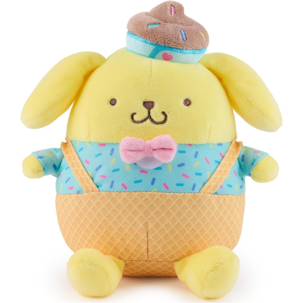 GUND Sanrio Hello Kitty and Friends Pompompurin Ice Cream Plush, Stuffed Animal for Ages 1 and Up, Yellow, 6
