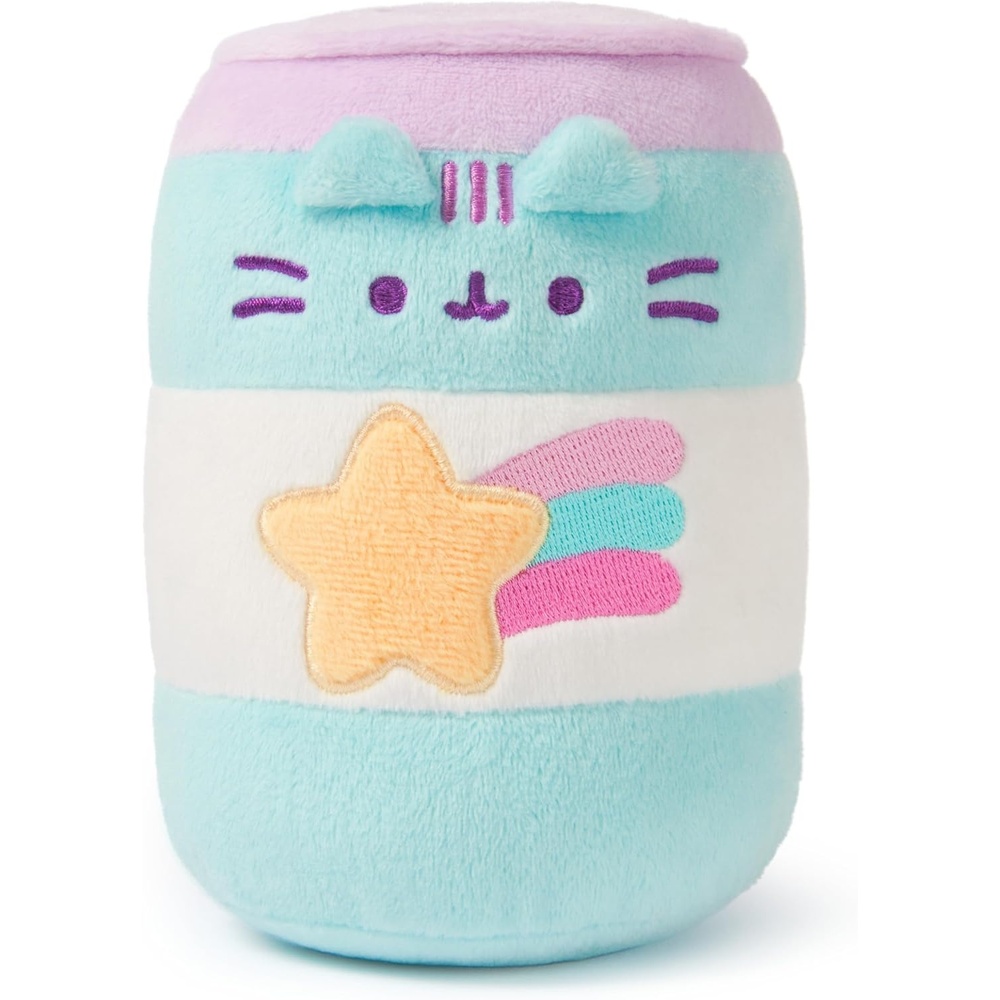GUND Pusheen Gamer Pop Sip Plush, Collectible Energy Drink Plush Toy, Food Plushies, Gaming Decor, Stuffed Animal for Ages 8 and Up, Blue, 6