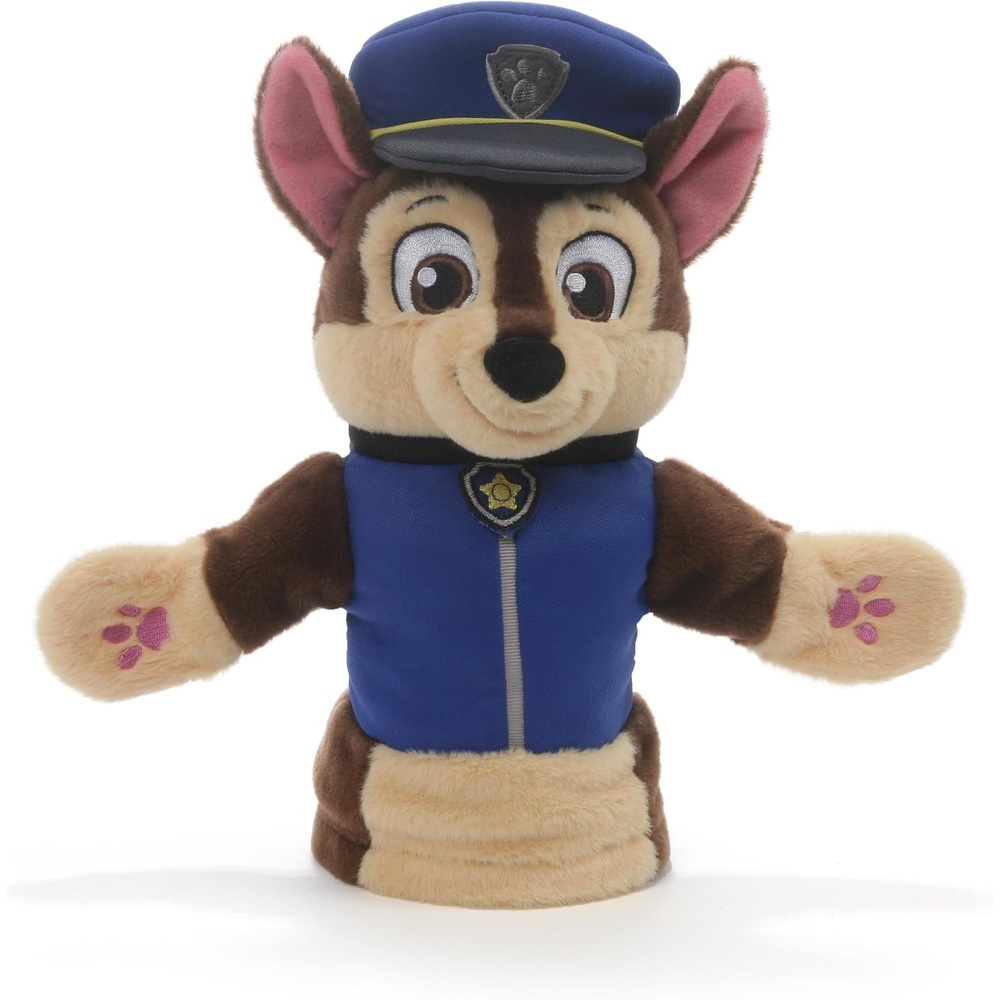 GUND Paw Patrol Chase Hand Puppet Plush Stuffed Animal Dog, Blue, 11″
