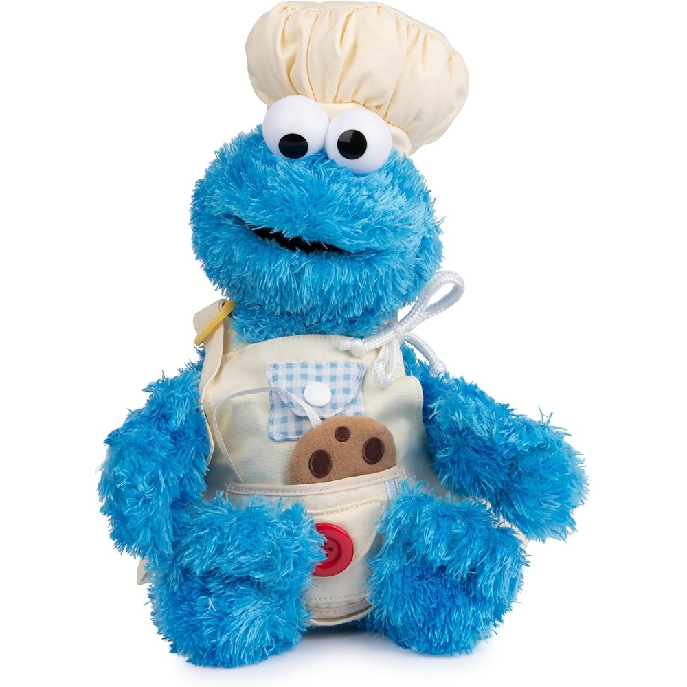 GUND Sesame Street Official Cookie Monster Teach Me Plush, Premium Plush Toy for Ages 1 & Up, Blue, 15