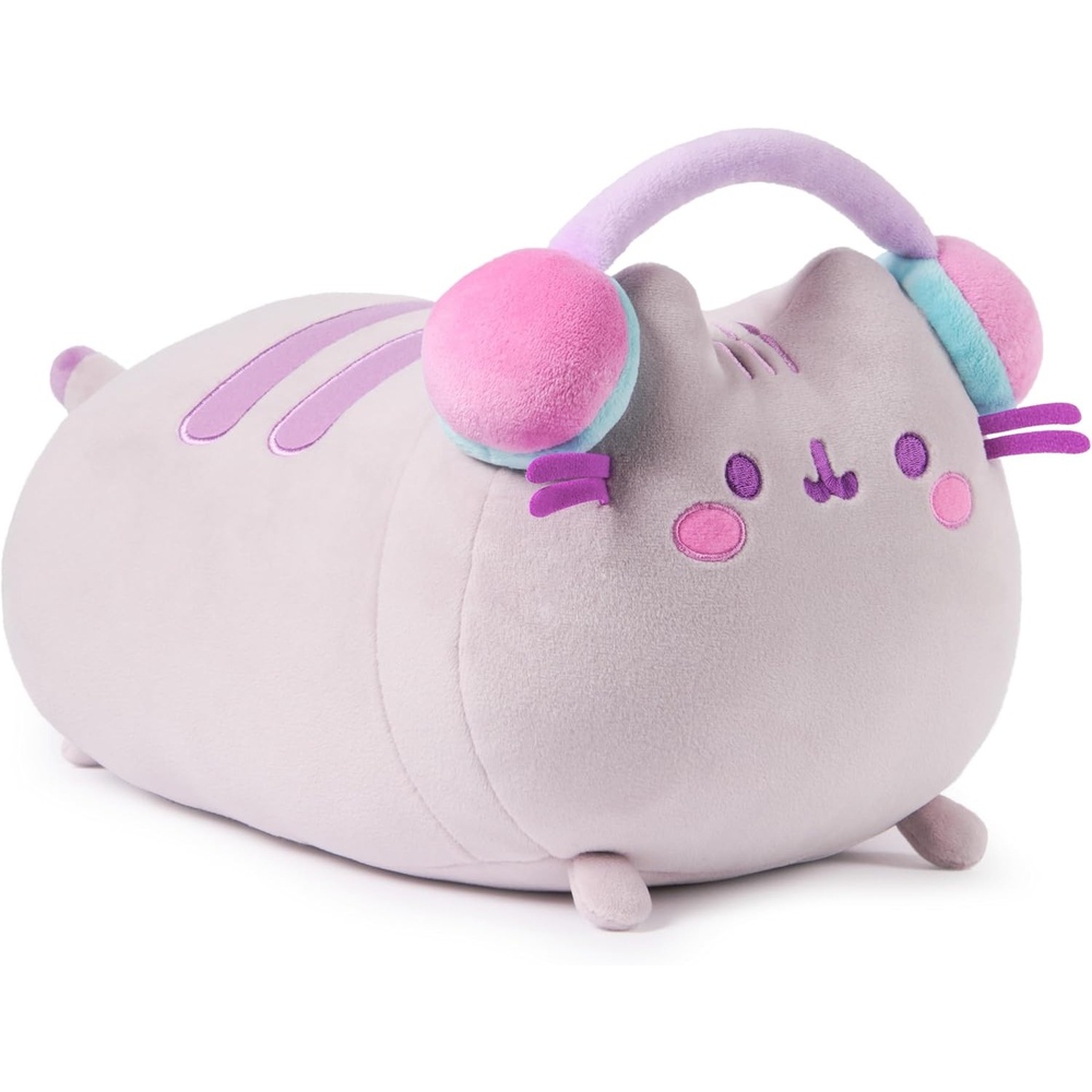 GUND Pusheen Gamer Plush, Squishy Toy, Collectible Plush Toy, Gaming Decor, Stuffed Animal for Ages 8 and Up, Gray, 9.5(Pusheen Gamer With Headphone)