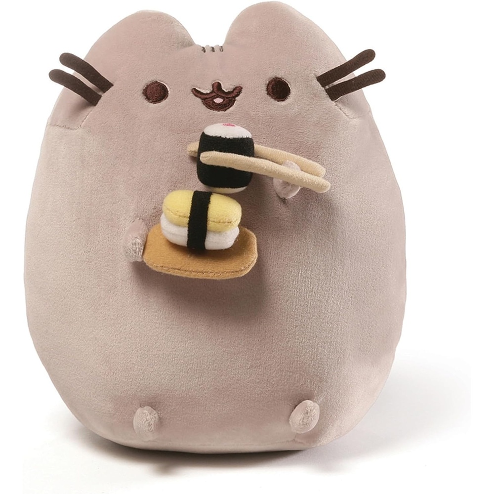 GUND Pusheen Birthday Cake Plush Stuffed Animal Cat, 9.5″(Sushi Chopsticks)