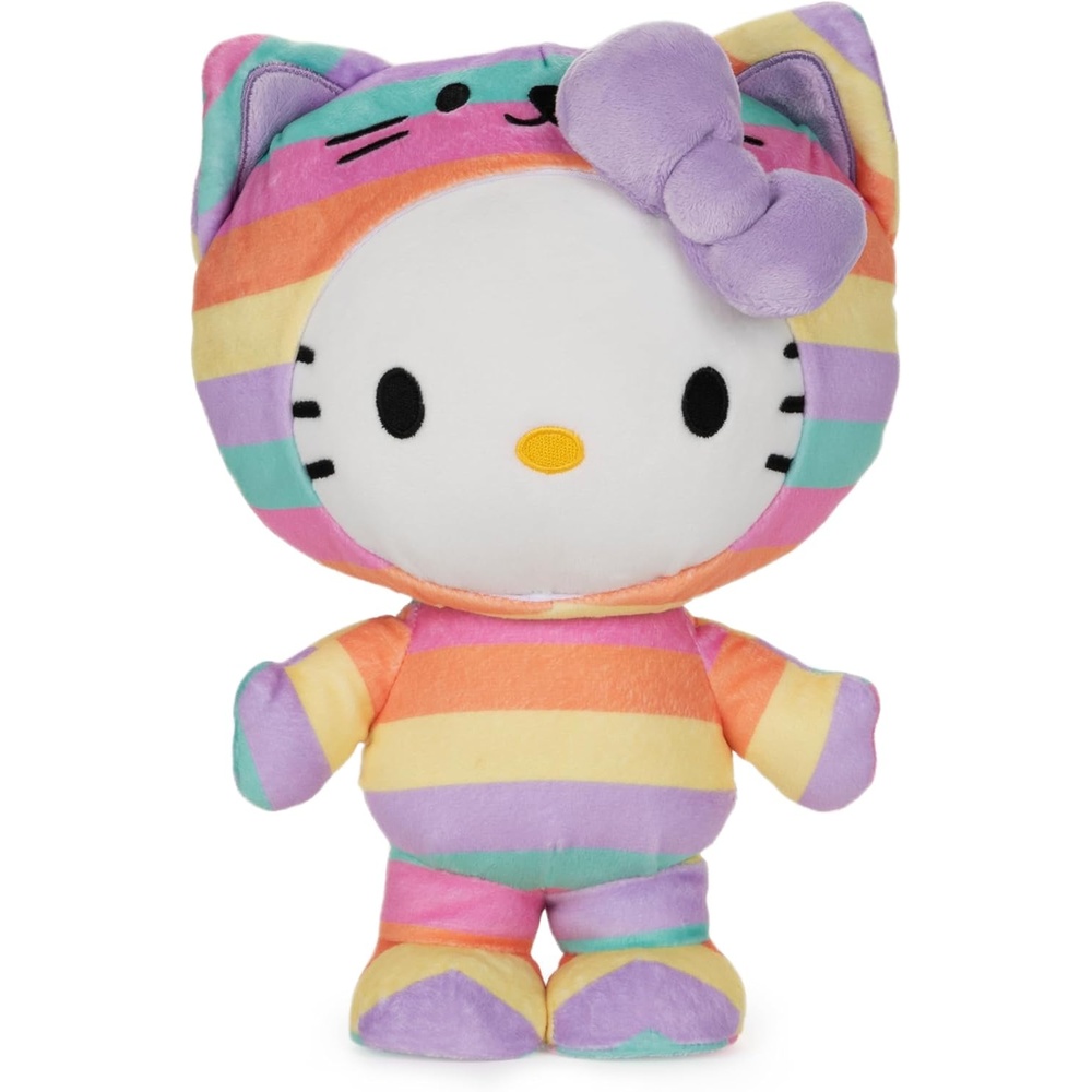 GUND Sanrio Hello Kitty Unicorn Plushie, Kawaii Unicorn Stuffed Animal for Ages 1 and Up, White, 9.5(Sanrio Hello Kitty Rainbow Outfit)