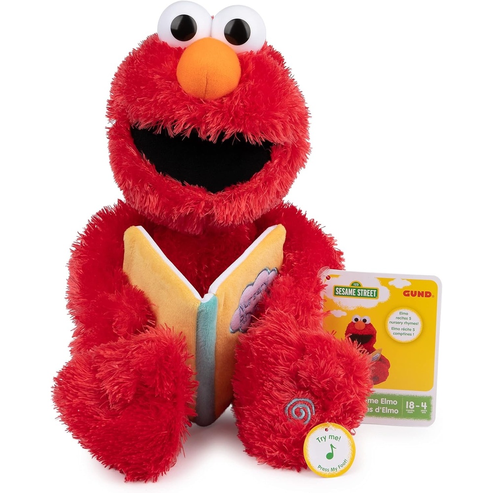GUND Sesame Street Official Peek-a-Boo Cookie Monster Plush, Stuffed Animal Sensory Toy for Babies and Toddlers, Ages 1 and Up, Blue, 11(Nursery Rhyme Elmo)