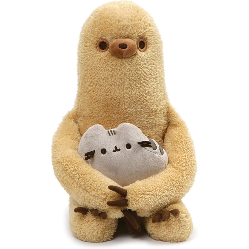 GUND Pusheen with Sloth Plush Stuffed Animal, Set of 2, 13″(Modern)
