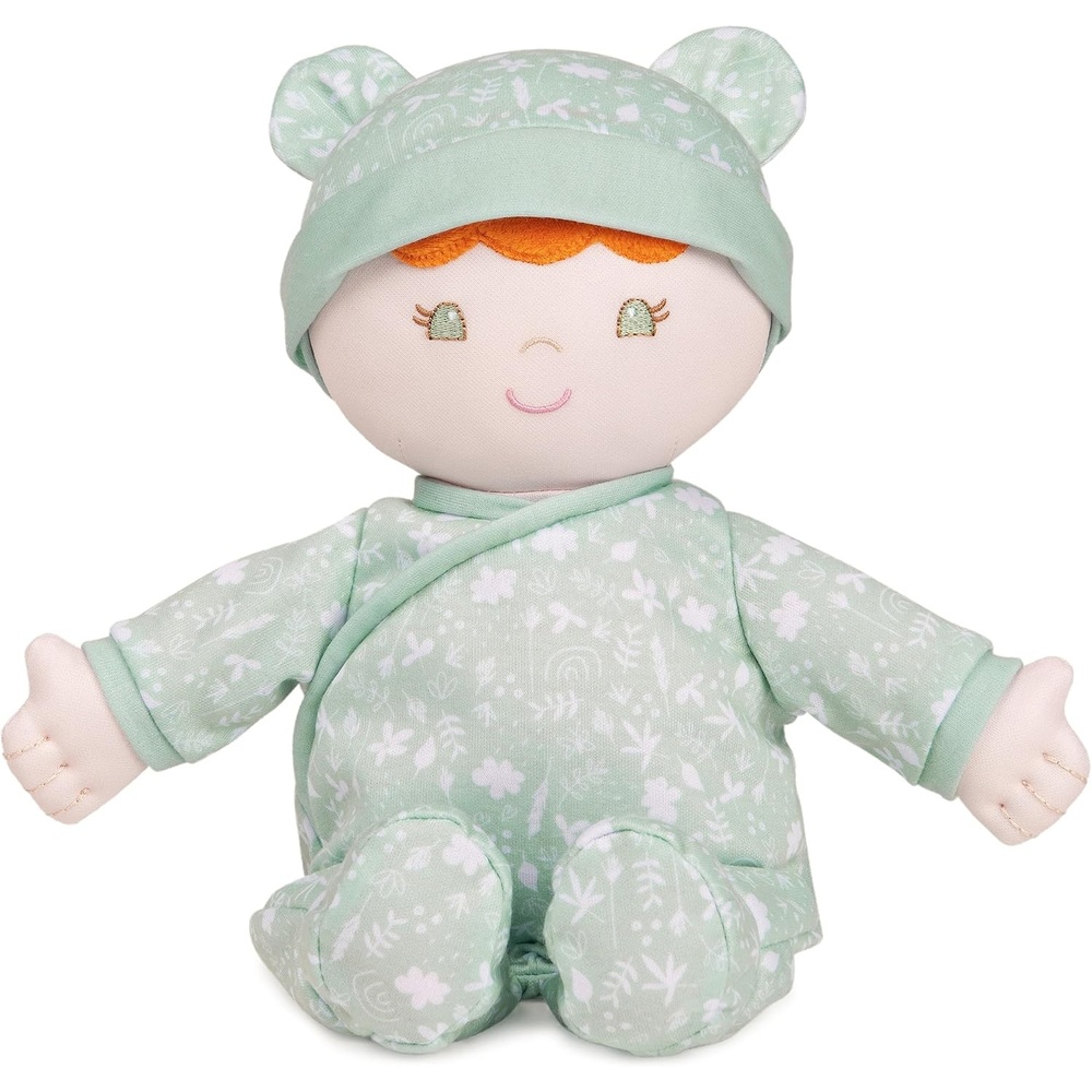 GUND Baby Sustainable Baby Doll, Plush Doll Made from Recycled Materials, for Newborns and Toddlers, Poppy, 12(Green)