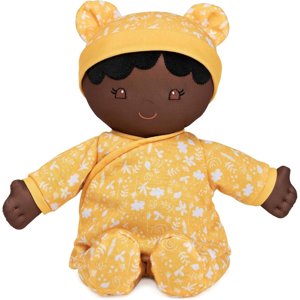 GUND Baby Sustainable Baby Doll, Plush Doll Made from Recycled Materials, for Newborns and Toddlers, Poppy, 12(Yellow)