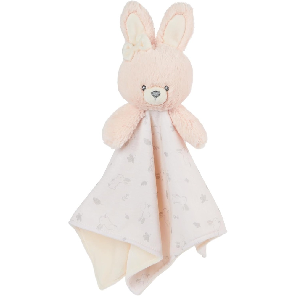 GUND Baby Sustainably Soft Bunny Lovey, Stuffed Animal Plush Blanket Made from 100% Recycled Materials, for Babies and Newborns, Pink/Cream, 10(Multicolor)