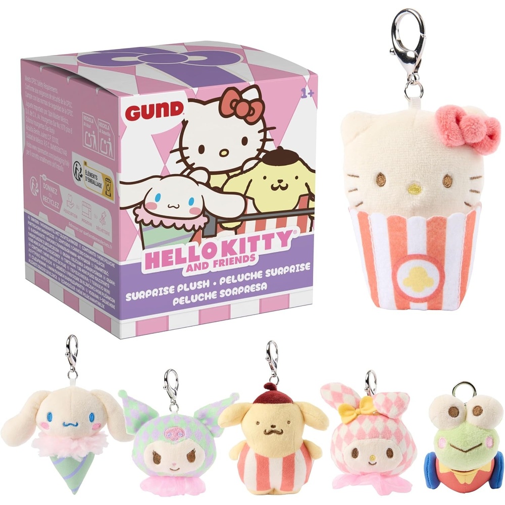 GUND Hello Kitty & Friends 3-Inch Surprise Circus Plush (1 of 6 Styles)(3.5″)