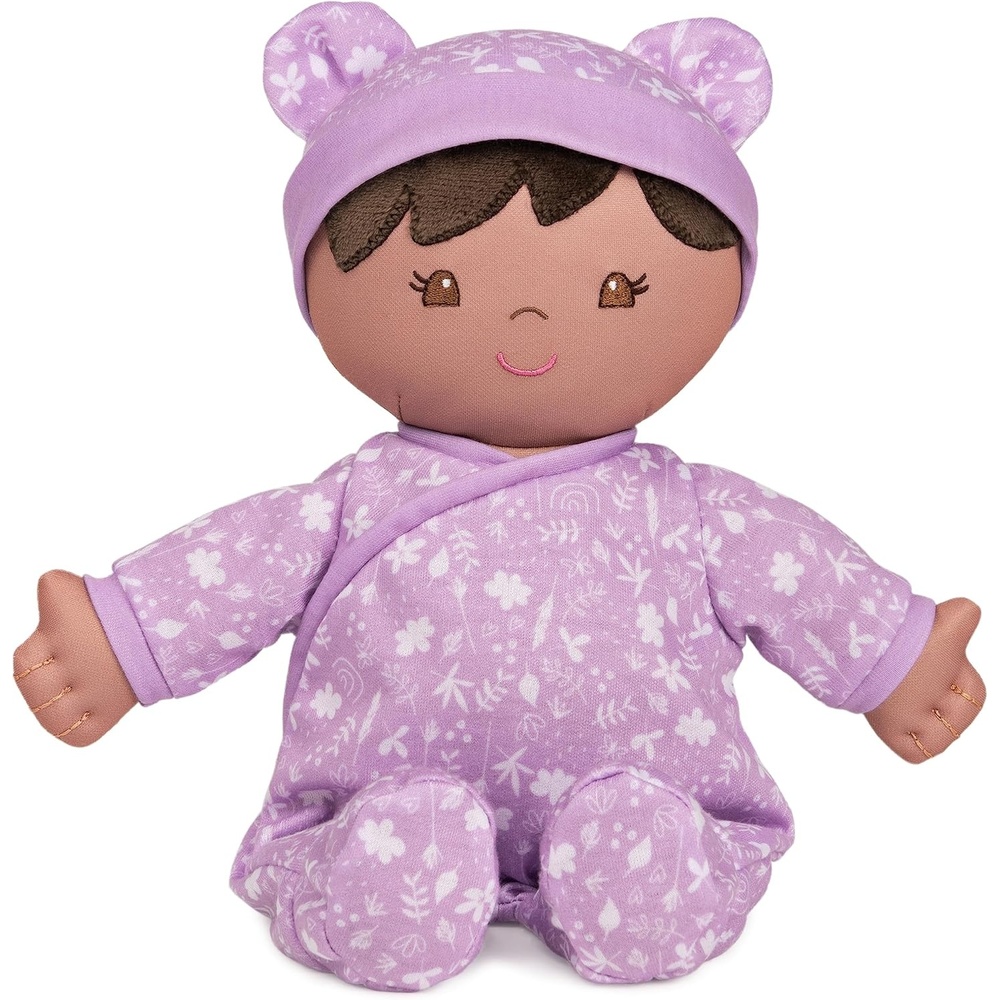 GUND Baby Sustainable Baby Doll, Plush Doll Made from Recycled Materials, for Newborns and Toddlers, Poppy, 12(Purple)