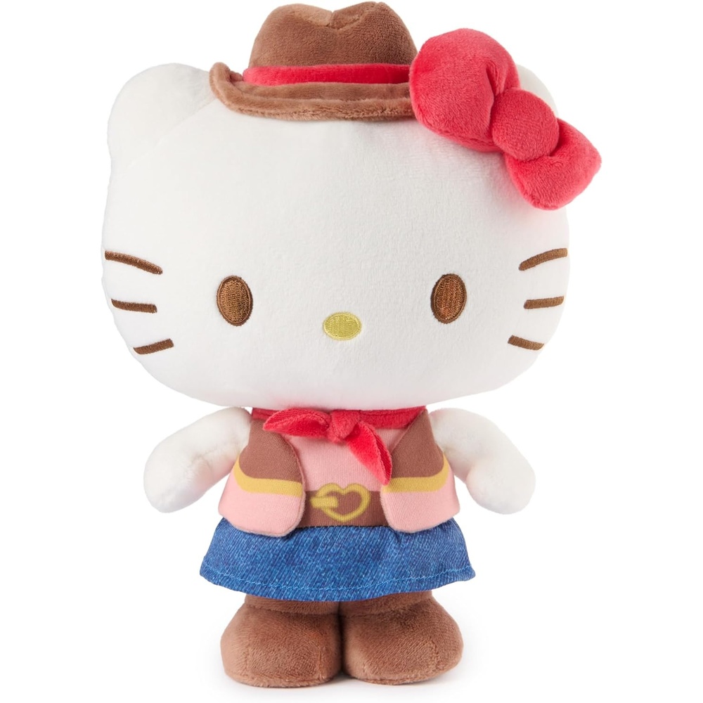GUND Sanrio Official Hello Kitty Cowgirl Plush, Collectible Plush Toy, Stuffed Animal for Ages 1 and Up, White, 9.5