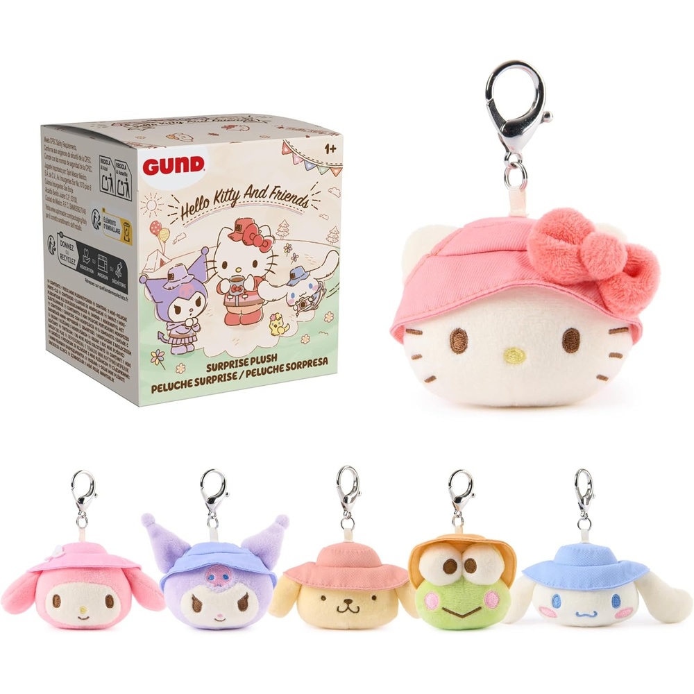 GUND Sanrio Hello Kitty and Friends Camping Surprise Plush Toy, Mystery Unboxing Stuffed Animal for Ages 1 and Up, Multicolor, 3.5 (1 of 6 Styles)