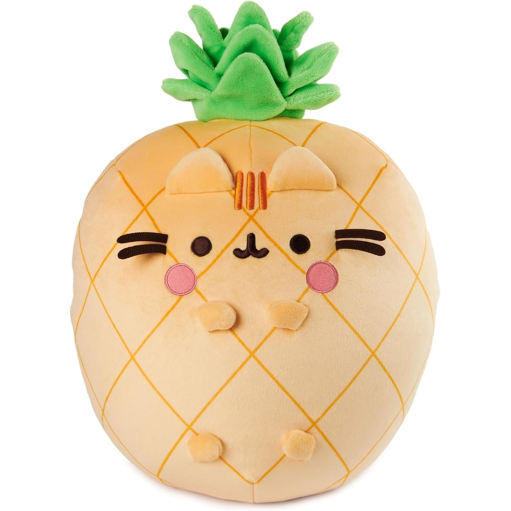 GUND Pusheen Strawberry Scented Squisheen Plush, Squishy Toy Stuffed Animal for Ages 8 and Up, Pink, 11(Scented Pineapple)