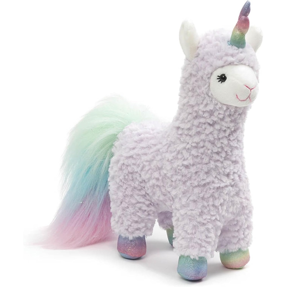 GUND Cotton Candy Llamacorn Plush Toy, Unicorn Stuffed Animal for Ages 1 and Up, Blue/Rainbow, 11(Llama Multicolor)