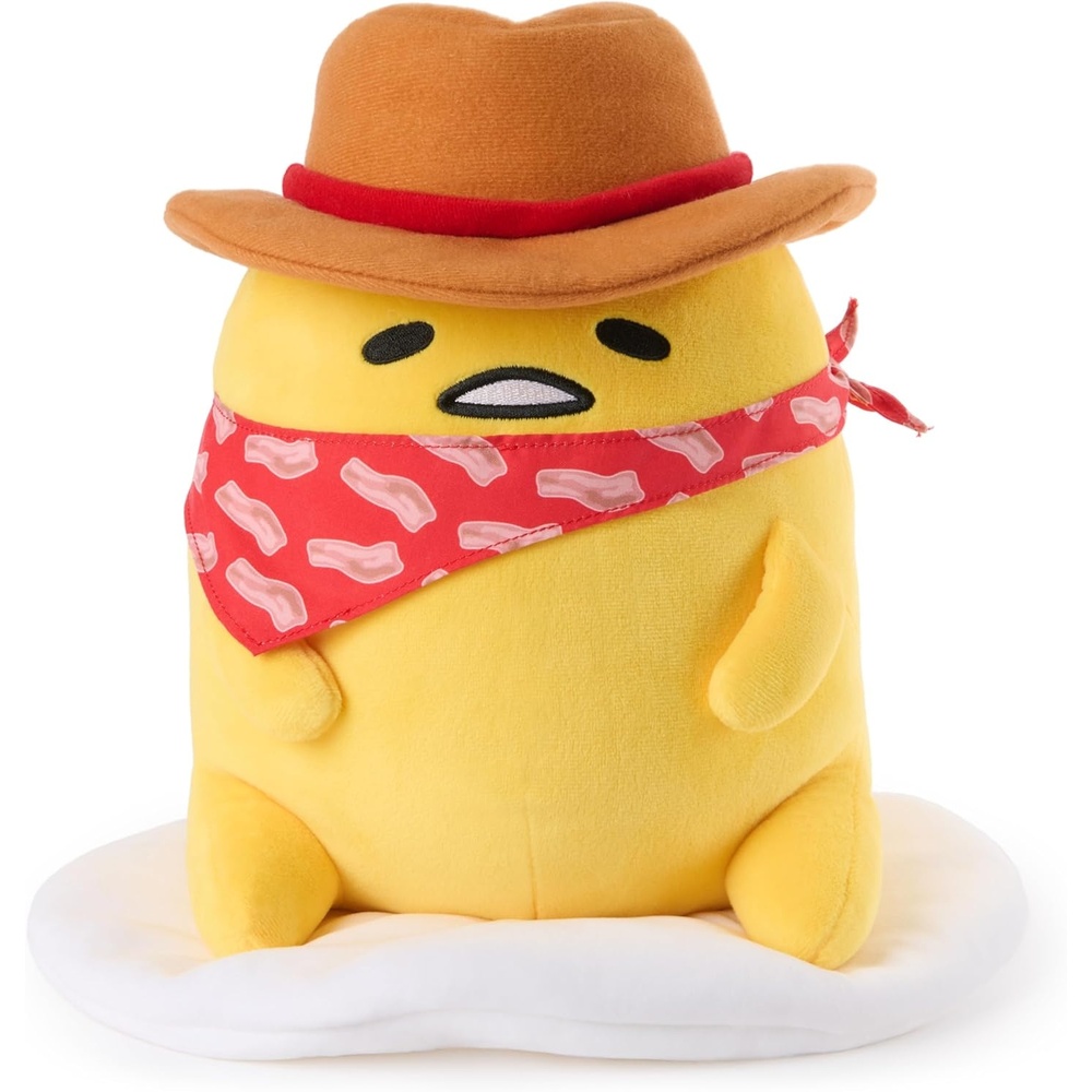 GUND Sanrio Gudetama The Lazy Egg Stuffed Animal, Gudetama Cowboy, Plush Toy for Ages 1 and Up, 9