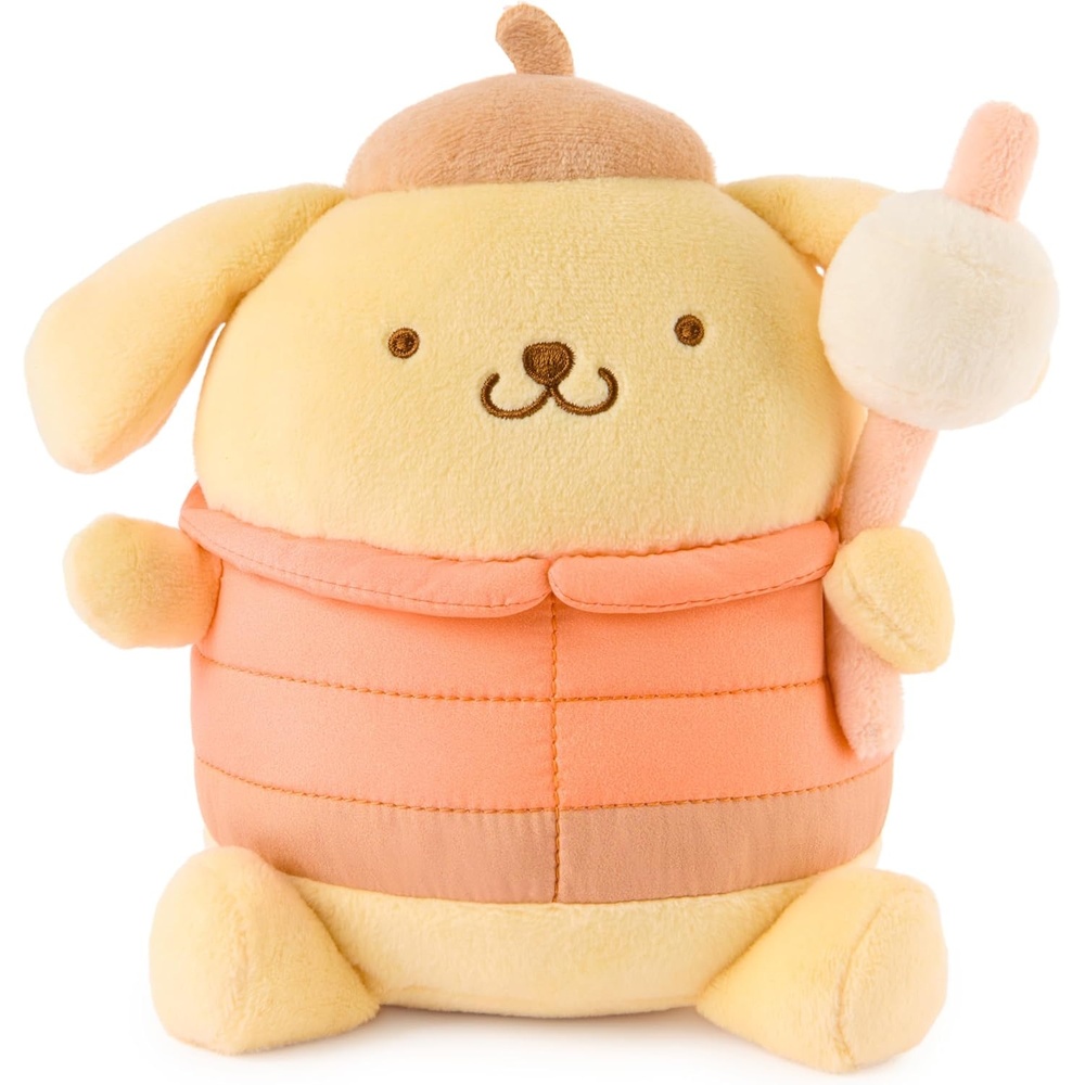 GUND Sanrio Official Hello Kitty and Friends Pompompurin Camping Plush, Collectible Plush Toy, Stuffed Animal for Ages 1 and Up, Pink, 6