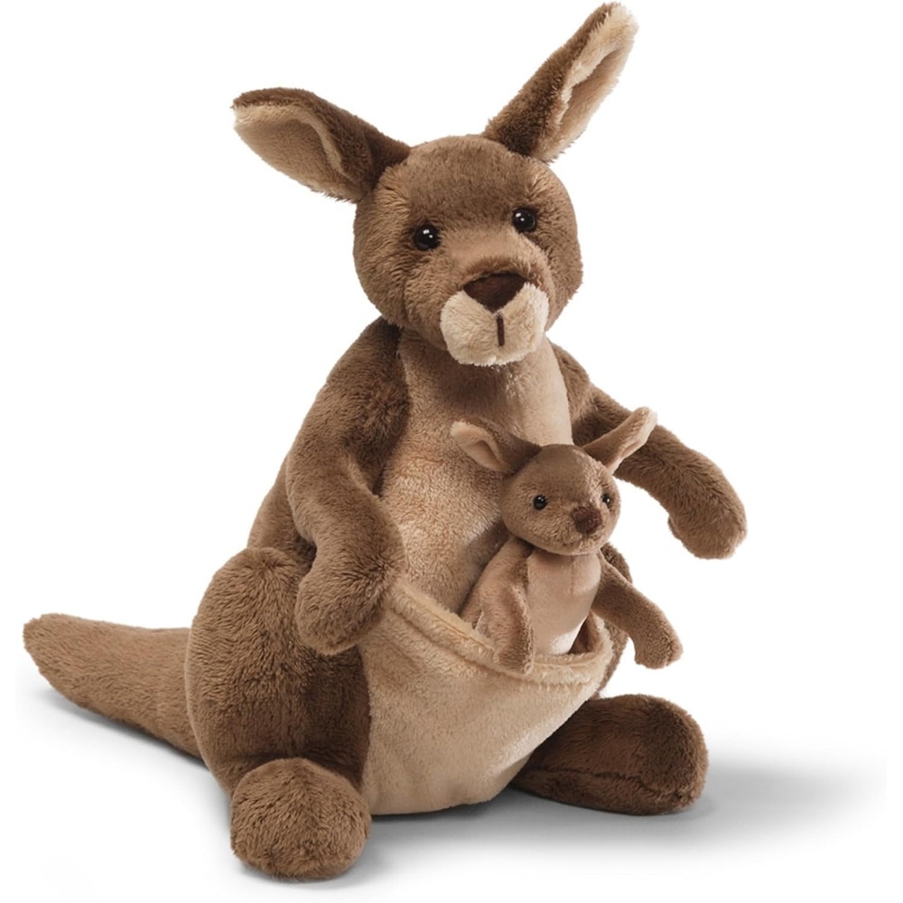 GUND Zozo the Koala Bear with Joey Plush, Stuffed Animal for Ages 1 and Up, Gray/White, 10(Kangaroo With Removeable Baby 10″)