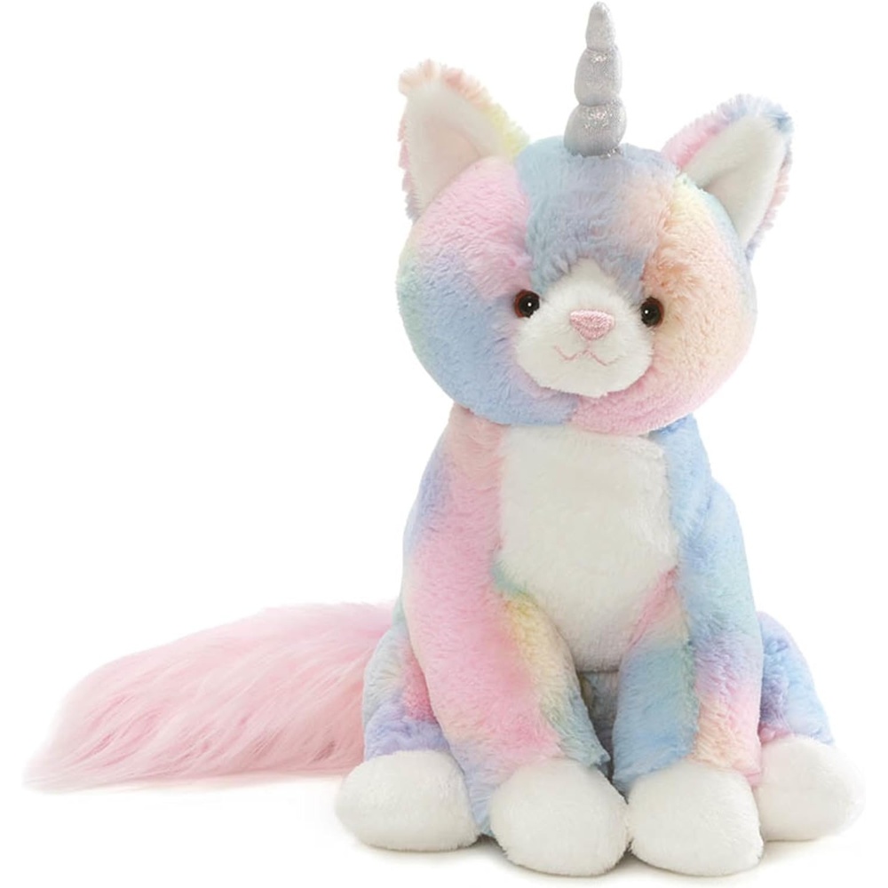 GUND Cotton Candy Llamacorn Plush Toy, Unicorn Stuffed Animal for Ages 1 and Up, Blue/Rainbow, 11(Cat)