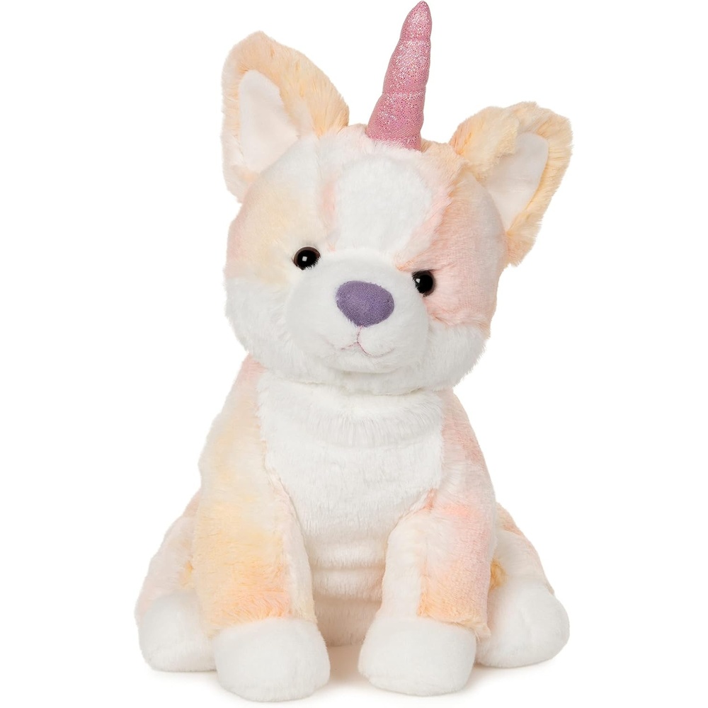 GUND Cotton Candy Llamacorn Plush Toy, Unicorn Stuffed Animal for Ages 1 and Up, Blue/Rainbow, 11(Corgi)