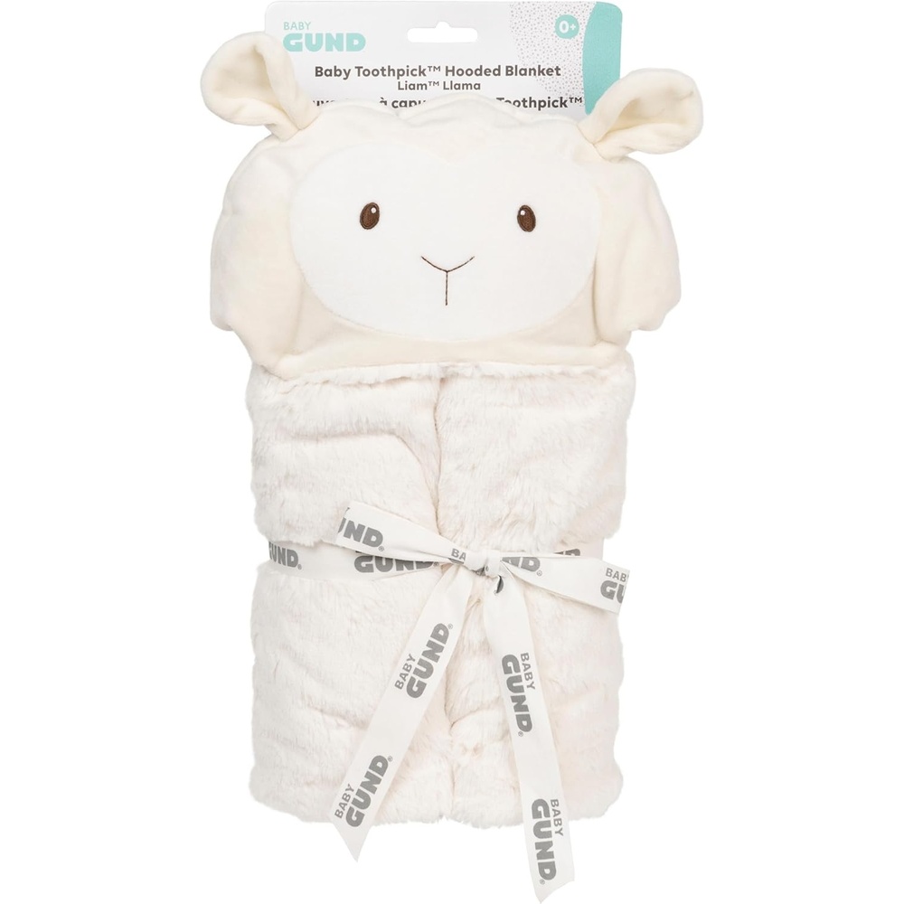 GUND Baby Lil’ Luvs Hooded Blanket, Emory Fox, Ultra Soft Plush Security Blanket for Babies and Newborns(Llama)